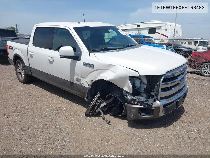 2015 Ford F-150 King Ranch VIN: 1FTEW1EFXFFC93483 Lot: 45630997