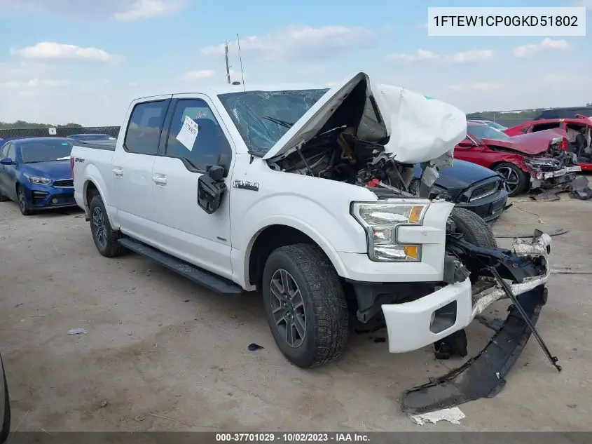 1FTEW1CP0GKD51802 2016 Ford F-150 Xlt