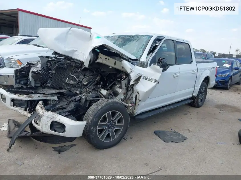 1FTEW1CP0GKD51802 2016 Ford F-150 Xlt