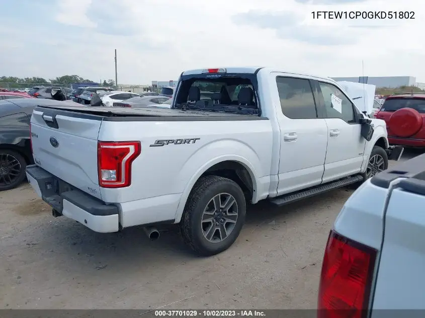 1FTEW1CP0GKD51802 2016 Ford F-150 Xlt