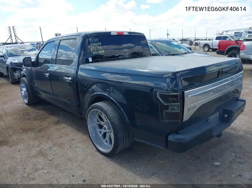1FTEW1EG6GKF40614 2016 Ford F-150 Xlt