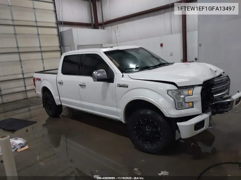 1FTEW1EF1GFA13497 2016 Ford F-150 Platinum