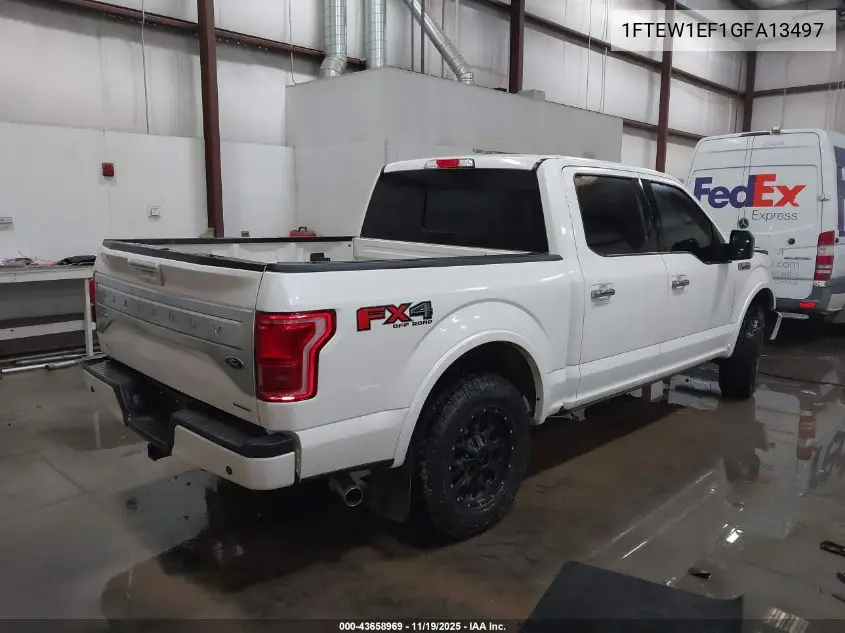1FTEW1EF1GFA13497 2016 Ford F-150 Platinum