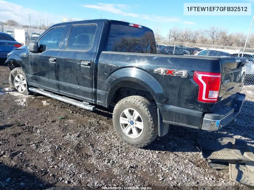 1FTEW1EF7GFB32512 2016 Ford F-150 Xlt