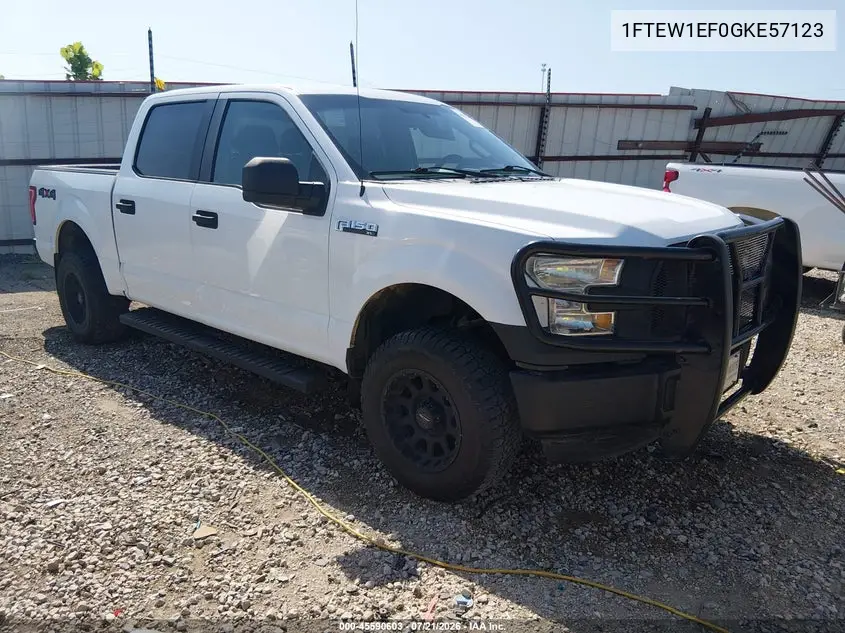 2016 Ford F-150 Xl VIN: 1FTEW1EF0GKE57123 Lot: 45590603