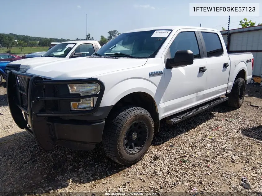 2016 Ford F-150 Xl VIN: 1FTEW1EF0GKE57123 Lot: 45590603