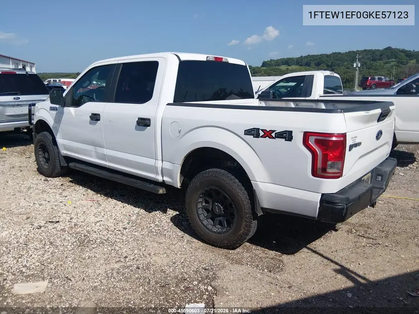 2016 Ford F-150 Xl VIN: 1FTEW1EF0GKE57123 Lot: 45590603