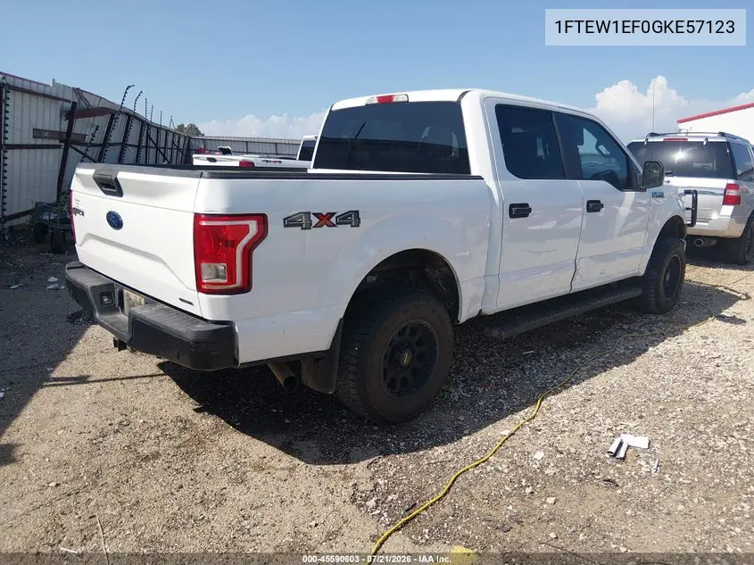 2016 Ford F-150 Xl VIN: 1FTEW1EF0GKE57123 Lot: 45590603