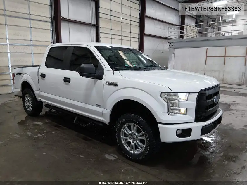 2016 Ford F-150 Lariat/Xl/Xlt VIN: 1FTEW1EP8GKF83383 Lot: 45605694