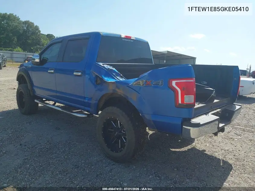 2016 Ford F-150 Xlt VIN: 1FTEW1E85GKE05410 Lot: 45647413