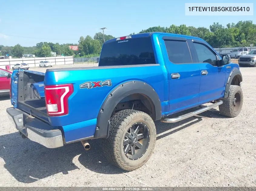 2016 Ford F-150 Xlt VIN: 1FTEW1E85GKE05410 Lot: 45647413