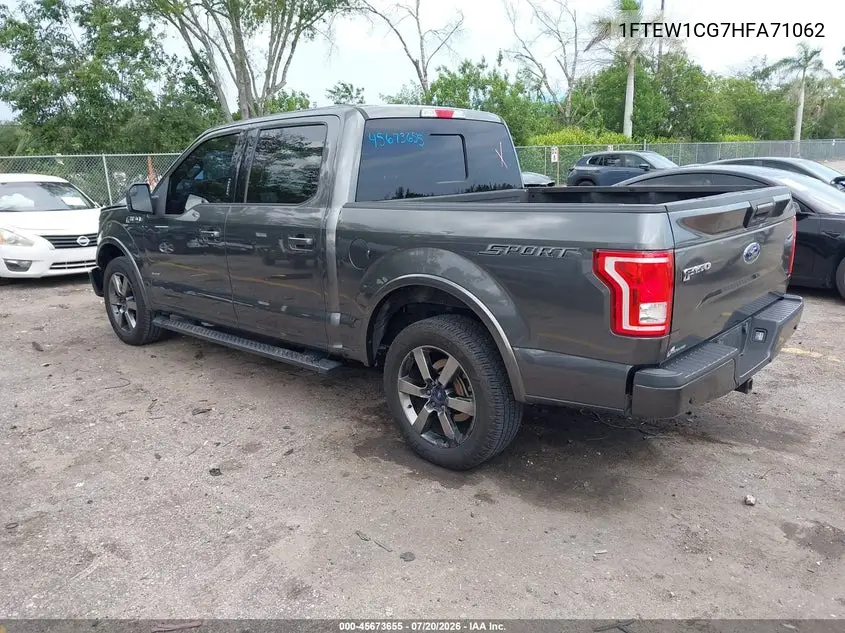 2017 Ford F-150 Xlt VIN: 1FTEW1CG7HFA71062 Lot: 45673655