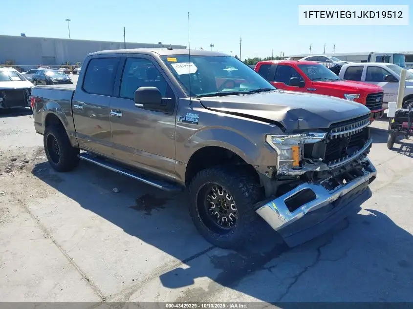 1FTEW1EG1JKD19512 2018 Ford F-150 Xlt