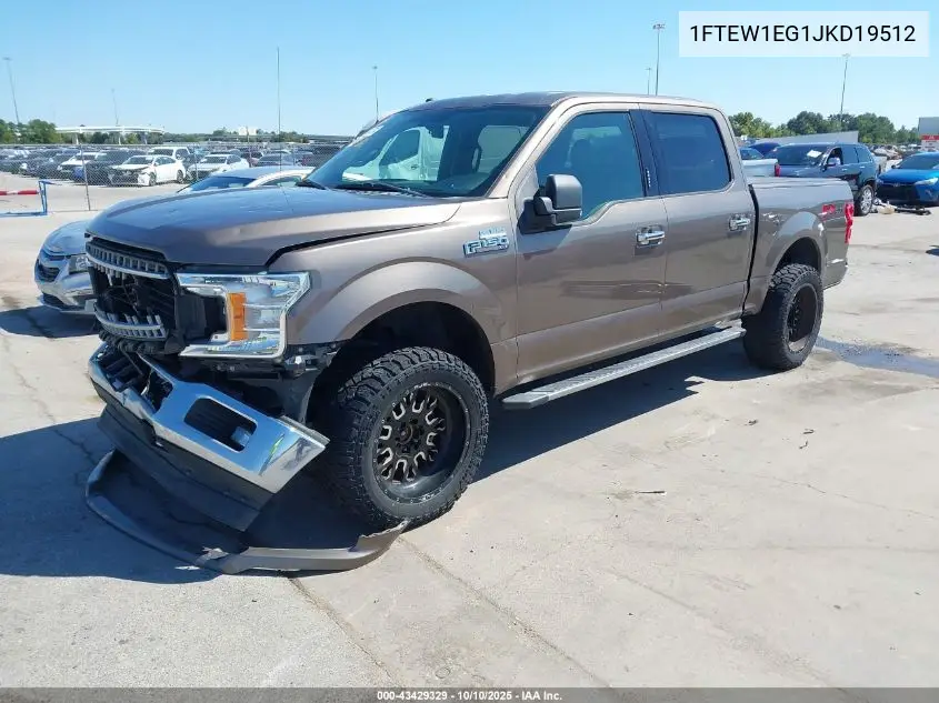 1FTEW1EG1JKD19512 2018 Ford F-150 Xlt