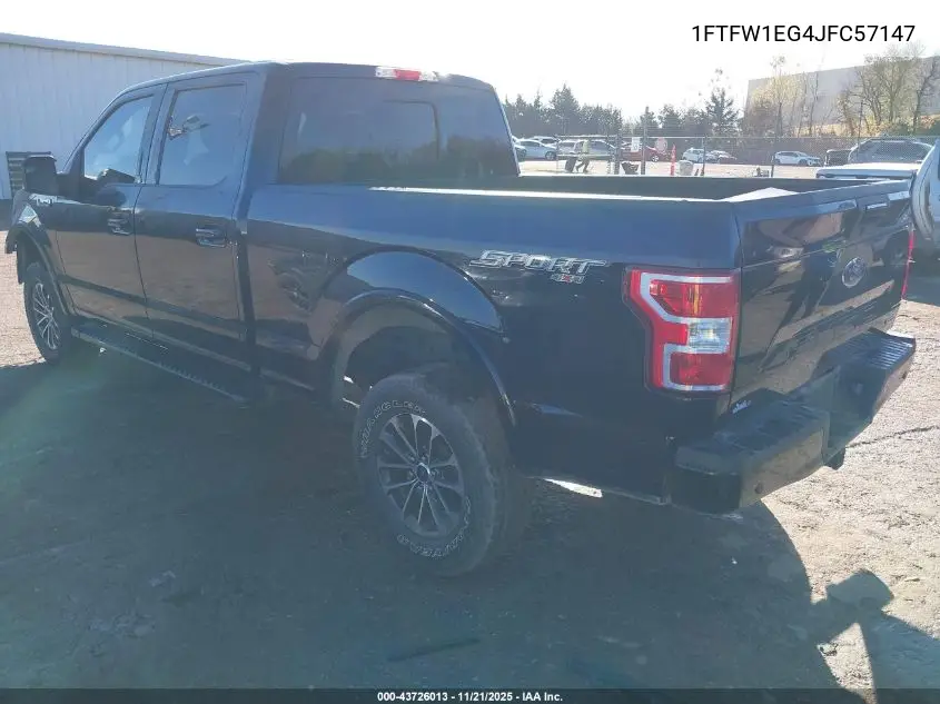 1FTFW1EG4JFC57147 2018 Ford F-150 Xlt
