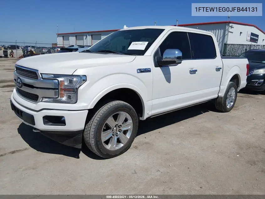 1FTEW1EG0JFB44131 2018 Ford F-150 Platinum
