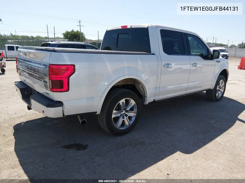 1FTEW1EG0JFB44131 2018 Ford F-150 Platinum
