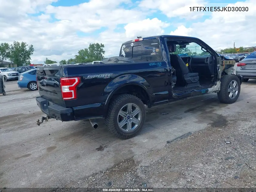 2018 Ford F-150 Xlt VIN: 1FTFX1E55JKD30030 Lot: 45402581