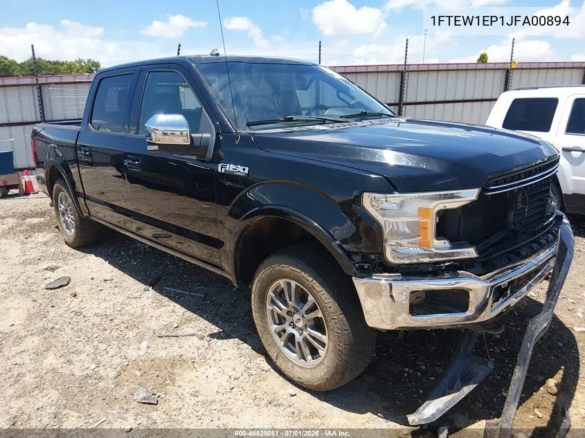 2018 Ford F-150 Lariat VIN: 1FTEW1EP1JFA00894 Lot: 45525051