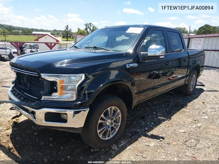 2018 Ford F-150 Lariat VIN: 1FTEW1EP1JFA00894 Lot: 45525051