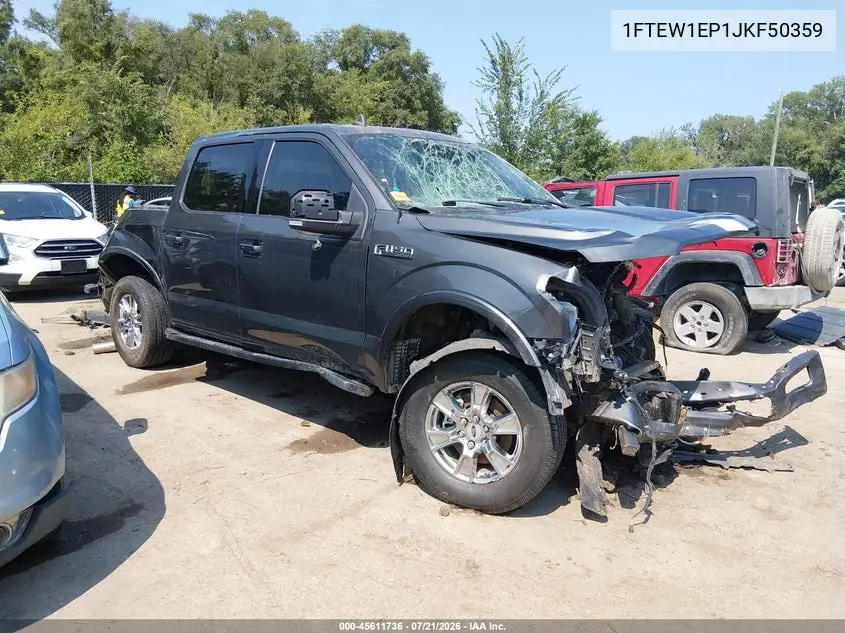 2018 Ford F-150 Lariat VIN: 1FTEW1EP1JKF50359 Lot: 45611736