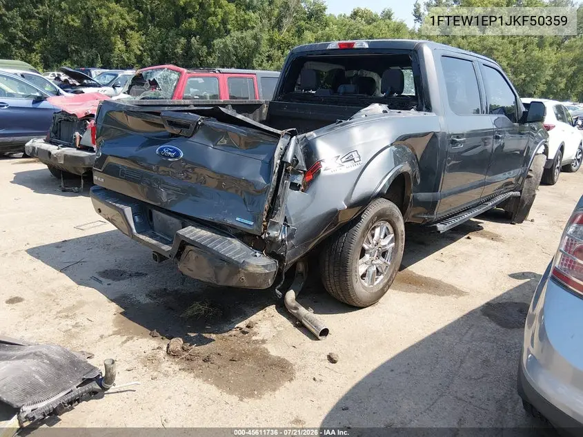 2018 Ford F-150 Lariat VIN: 1FTEW1EP1JKF50359 Lot: 45611736