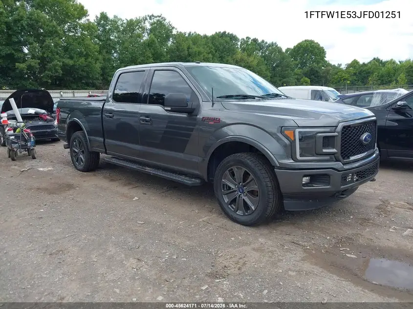 2018 Ford F150 Supercrew VIN: 1FTFW1E53JFD01251 Lot: 45624171