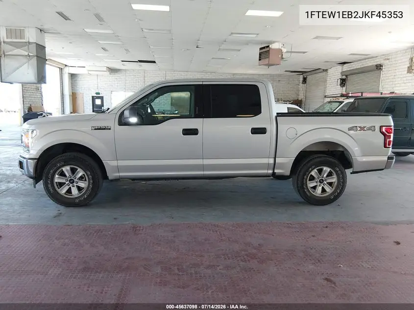 2018 Ford F-150 Xlt VIN: 1FTEW1EB2JKF45353 Lot: 45637098