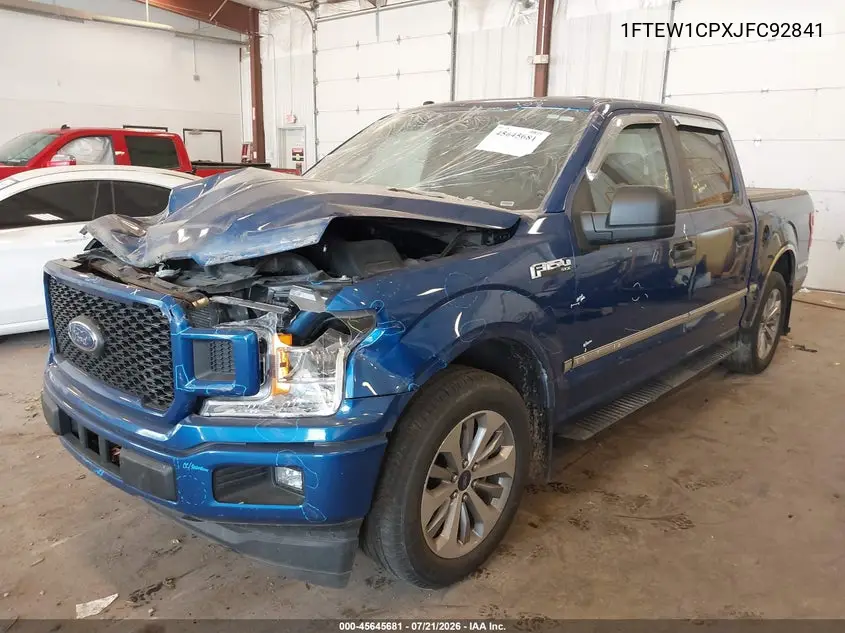 2018 Ford F-150 Lariat/Xl/Xlt VIN: 1FTEW1CPXJFC92841 Lot: 45645681