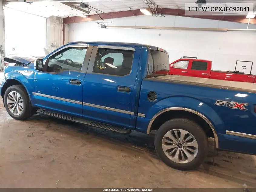 2018 Ford F-150 Lariat/Xl/Xlt VIN: 1FTEW1CPXJFC92841 Lot: 45645681