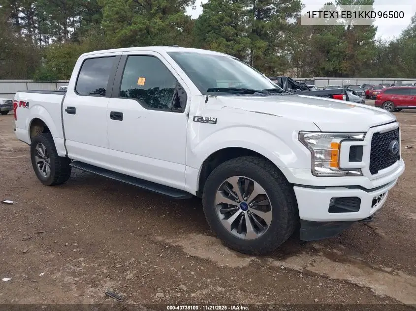 1FTEX1EB1KKD96500 2019 Ford F-150 Xlt