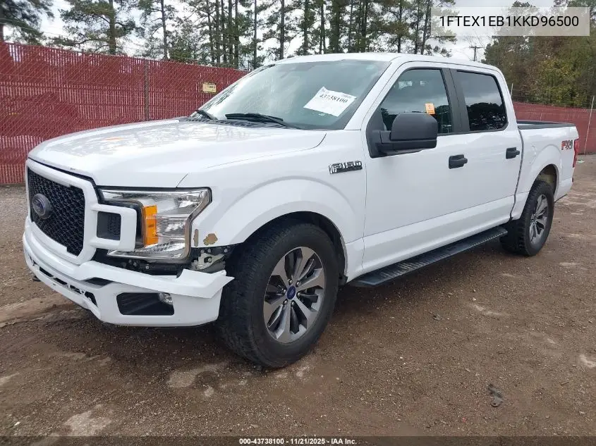 1FTEX1EB1KKD96500 2019 Ford F-150 Xlt