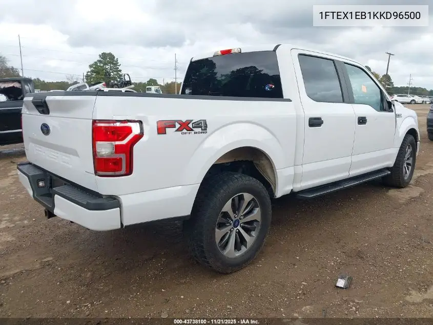 1FTEX1EB1KKD96500 2019 Ford F-150 Xlt