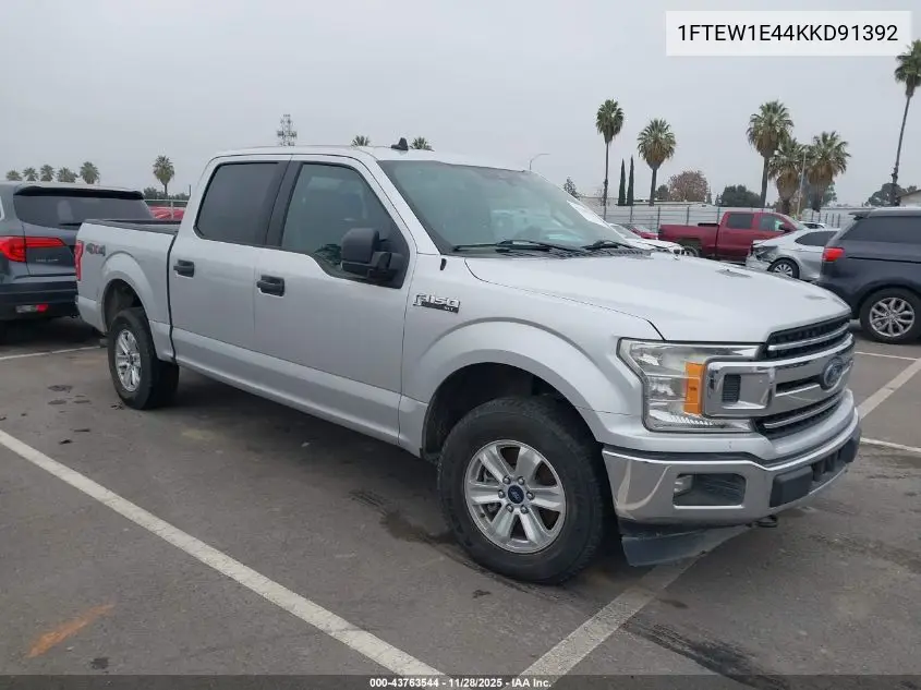 1FTEW1E44KKD91392 2019 Ford F-150 Xlt