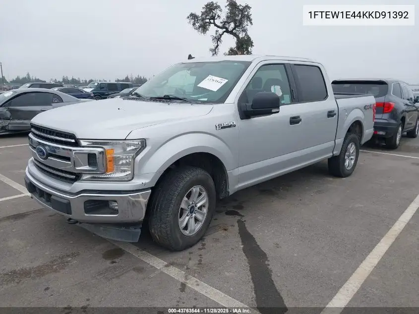 1FTEW1E44KKD91392 2019 Ford F-150 Xlt
