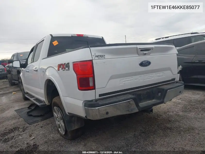 1FTEW1E46KKE85077 2019 Ford F-150 Lariat