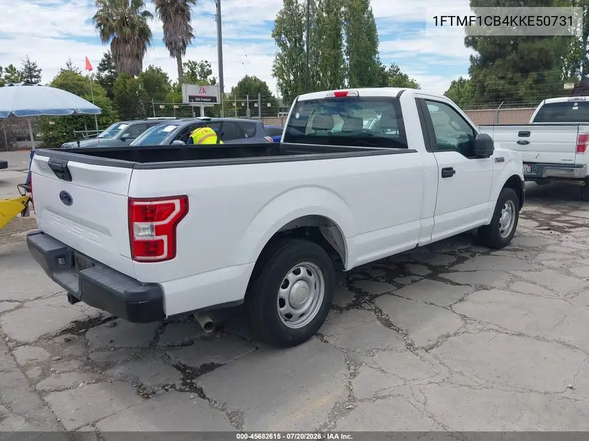 2019 Ford F-150 Xl VIN: 1FTMF1CB4KKE50731 Lot: 45682615