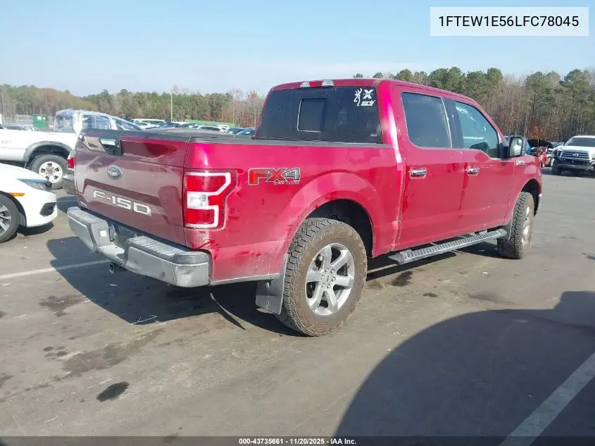 1FTEW1E56LFC78045 2020 Ford F-150 Xlt