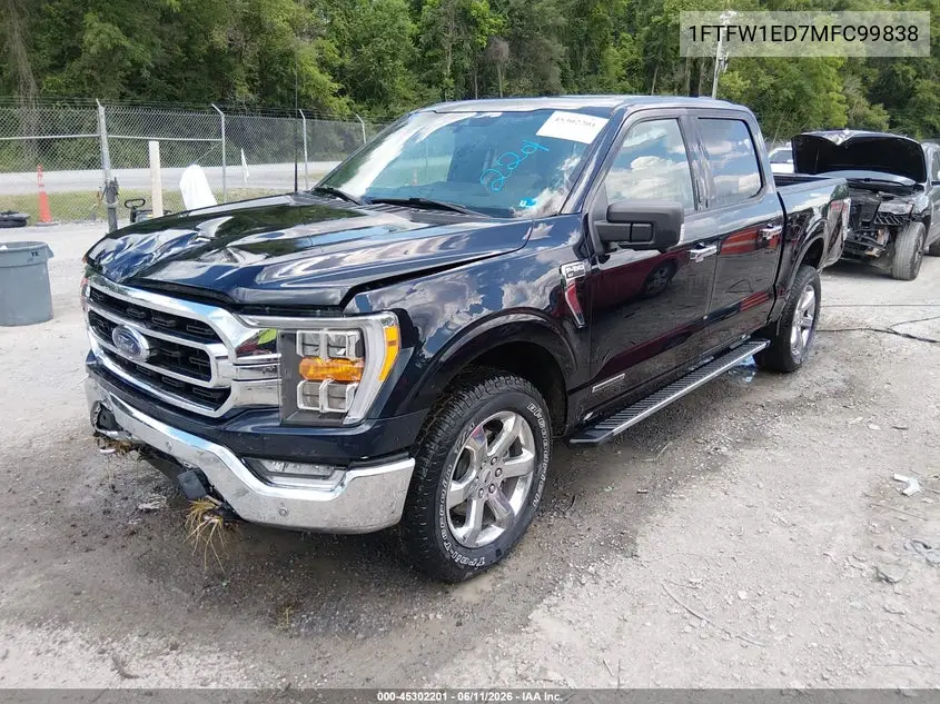 2021 Ford F-150 Xlt VIN: 1FTFW1ED7MFC99838 Lot: 45302201