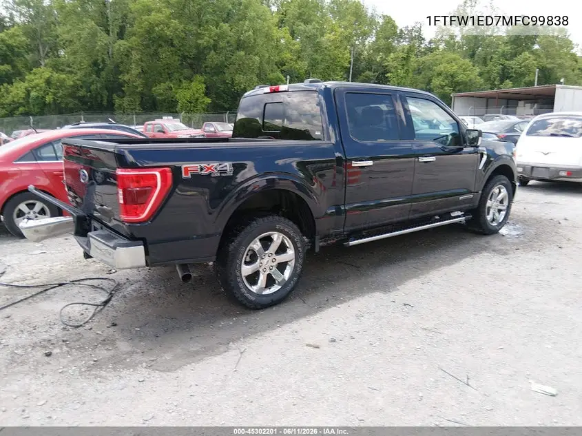 2021 Ford F-150 Xlt VIN: 1FTFW1ED7MFC99838 Lot: 45302201