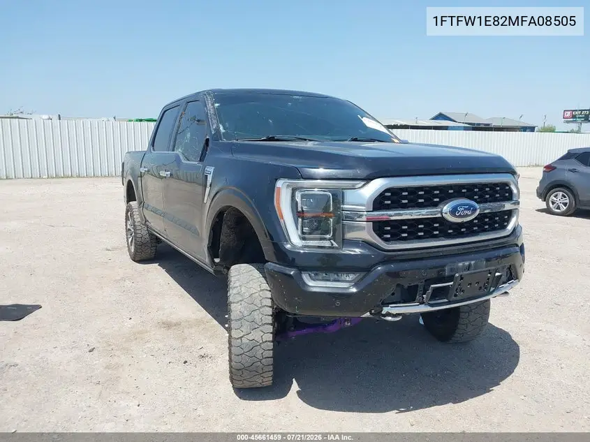 2021 Ford F-150 Platinum VIN: 1FTFW1E82MFA08505 Lot: 45661459