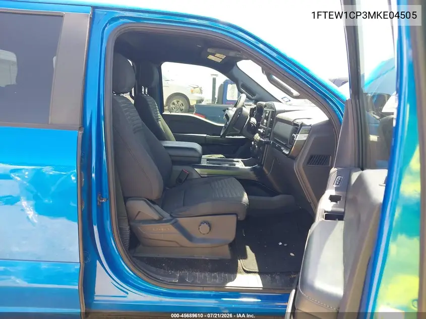 2021 Ford F-150 Xl VIN: 1FTEW1CP3MKE04505 Lot: 45689610