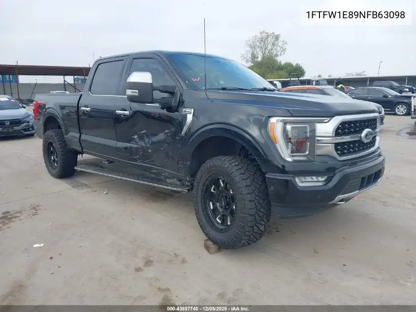 1FTFW1E89NFB63098 2022 Ford F-150 Platinum