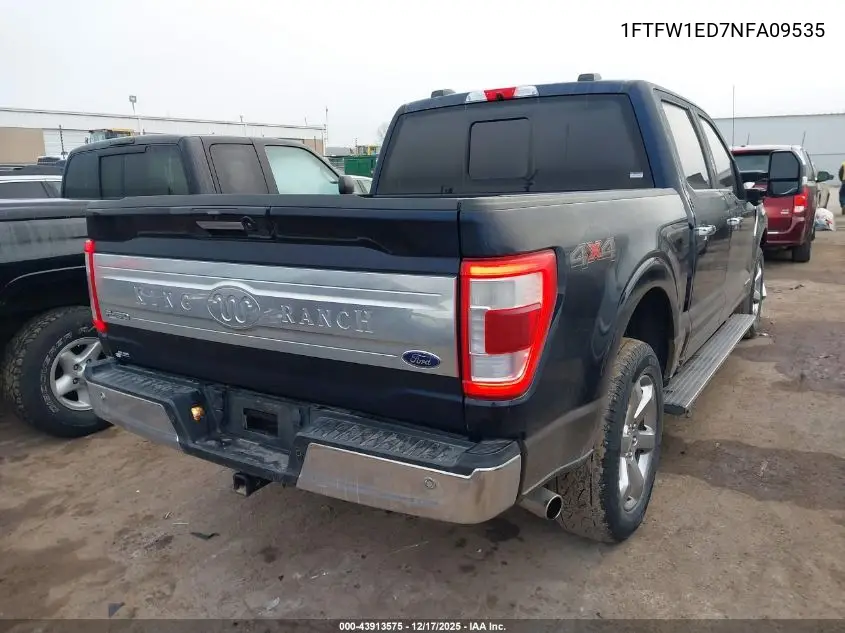 1FTFW1ED7NFA09535 2022 Ford F150 Supercrew