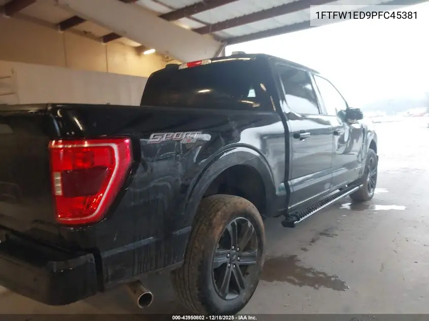 1FTFW1ED9PFC45381 2023 Ford F-150 Xlt