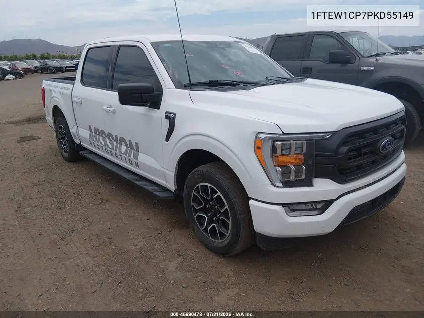 2023 Ford F-150 Xlt VIN: 1FTEW1CP7PKD55149 Lot: 45690478