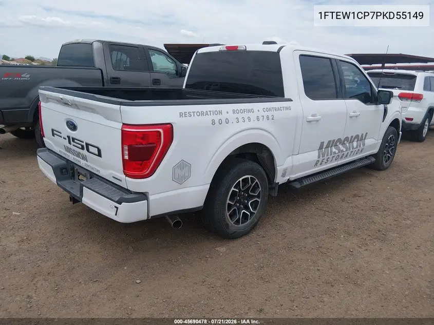 2023 Ford F-150 Xlt VIN: 1FTEW1CP7PKD55149 Lot: 45690478