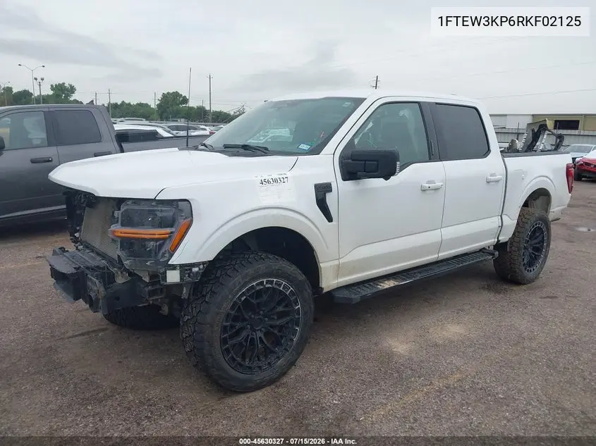 2024 Ford F-150 Xlt VIN: 1FTEW3KP6RKF02125 Lot: 45630327