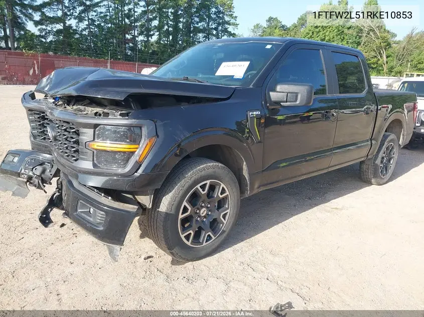 2024 Ford F-150 Stx VIN: 1FTFW2L51RKE10853 Lot: 45640203