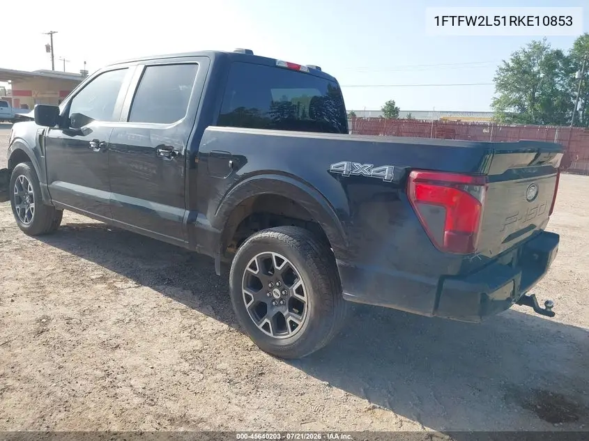2024 Ford F-150 Stx VIN: 1FTFW2L51RKE10853 Lot: 45640203